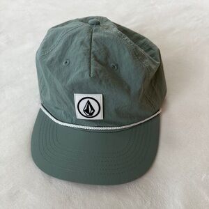 Volcom‎ Wave Rider Cap Green Strapback Hat OS Adjustable Surf Skate Beachwear